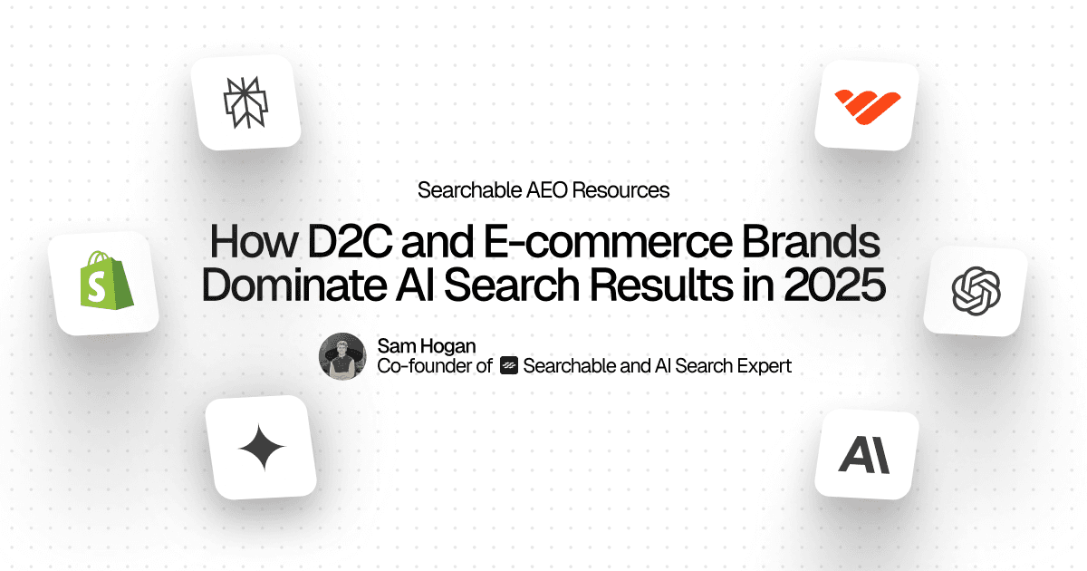 How Do D2C & E‑commerce Brands Win AI Search in 2026? A Practical Playbook hero image